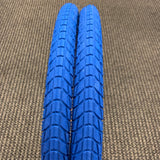 BICYCLE TIRES 20 X 1.95 BLUE WALL FITS OLD SCHOOL BMX GT MONGOOSE SCHWINN & OTHERS