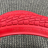 BICYCLE TIRES 20 X 1.95 RED WALL FITS OLD SCHOOL BMX GT MONGOOSE SCHWINN OTHERS