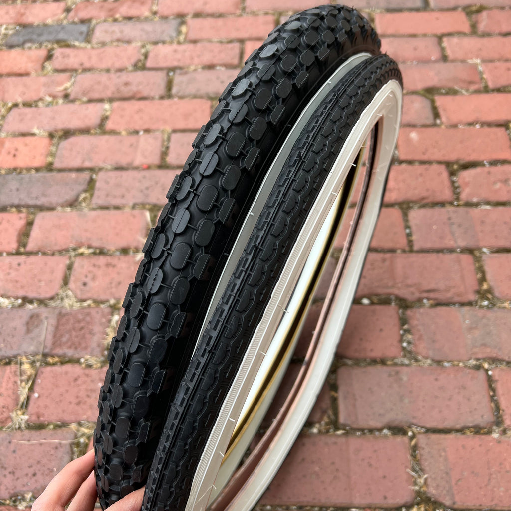 BICYCLE TIRES FIT SCHWINN STINGRAY BIKE 20 X 1 3 4 S 7 FRONT S 2 REAR KNOBBY