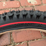 BICYCLE TIRES RED LINE FIT SWING BIKE COLUMBIA SEARS MURRAY OTHERS 20"