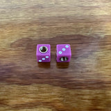 BICYCLE VALVE CAPS DICE PINK GIRLS FITS SCHWINN MURRAY OLD SCHOOL BMX & OTHERS