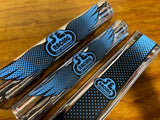 SE RACING BMX INNOVATIONS PAD SET CHROME BLUE & BLACK FITS SE BIKES & OTHERS NEW