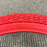 BICYCLE TIRE 20 X 1.95 RED WALL FITS OLD SCHOOL BMX GT MONGOOSE SCHWINN OTHERS