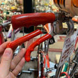 SUNSET ORANGE KRATE HANDLE BAR BRAKE LEVER COVERS FOR SCHWINN STINGRAY BIKES & OTHERS