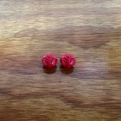 CROWN BICYCLE TIRE VALVE CAPS RED FITS SCHWINN STINGRAYS & OTHERS VINTAGE