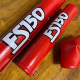 OLD SCHOOL BMX BICYCLE PADS RED FS150 VINTAGE SET NOS