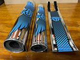 SE RACING BMX INNOVATIONS PAD SET CHROME BLUE & BLACK FITS SE BIKES & OTHERS NEW