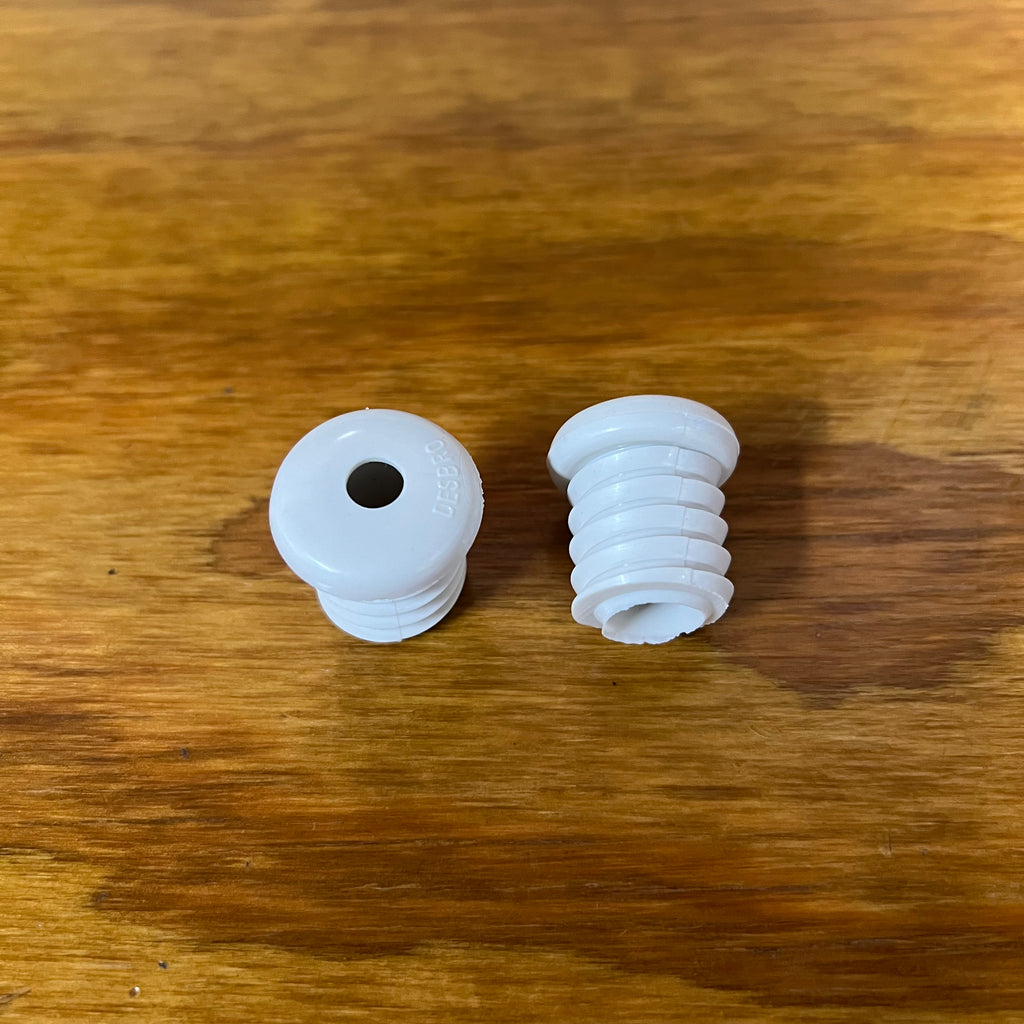 BICYCLE HANDLE BAR PLUGS WHITE FITS SCHWINN HUFFY SEARS MURRAY AND OTHERS NEW