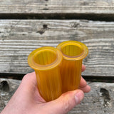 FLYTE BICYCLE GRIPS CLEAR YELLOW GOLD MADE IN ITALY VINTAGE NOS