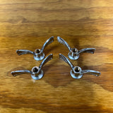 4 NOS HURET LUXE BICYCLE 3/8" X 26 THREAD WING AXLE NUTS SCHWINN WHEEL RIM HUB