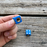 DICE BLUE VALVE DUST CAPS FITS OLD SCHOOL FREESTYLE BMX 1985 HARO MASTER SKYWAY