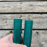 BICYCLE GRIPS VINTAGE STYLE FITS SCHWINN HUFFY SEARS & OTHERS GREEN GLITTERS NEW