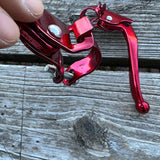 NEW OLD SCHOOL CANDY RED BMX BRAKE LEVERS FOR COOK BROS JMC REDLINE MONGOOSE NOS