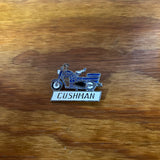 CUSHMAN LAPEL DEALER PIN OLDER WITH STEEL METAL BRASS NOS VINTAGE BLUE