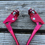 NEW OLD SCHOOL CANDY RED BMX BRAKE LEVERS FOR COOK BROS JMC REDLINE MONGOOSE NOS