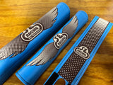 SE RACING BMX INNOVATIONS PAD SET BLUE TAN & BROWN FITS SE BIKES & OTHERS NEW