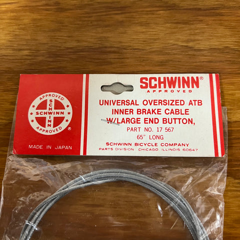 SCHWINN UNIVERSAL OVERSIZED ATB INNER BRAKE CABLE LARGE END BUTTON 65 NO 17567