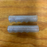 BICYLE GRIPS CLEAR SILVER GLITTER VINTAGE NEVER USED