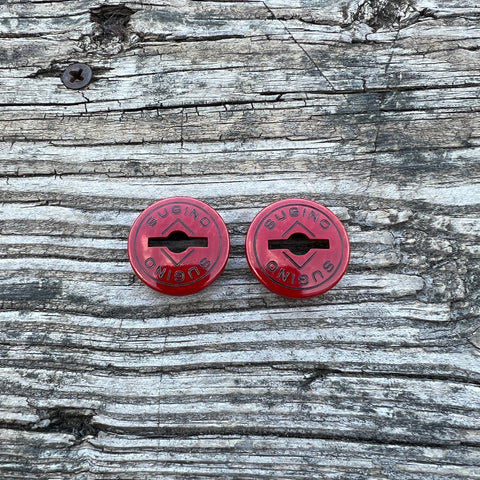 OLD SCHOOL RED SUNTOUR VX "CRANK DUST CAPS" REDLINE 400 SUGINO PROFILE NOS