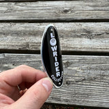 BICYCLE HEAD BADGE NAME PLATE CHOPPER LOWRIDER BLACK & WHITE NEW