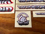 OLD MID SCHOOL MONGOOSE VILLAIN COMPLETE STICKER DECAL SET BMX BIKE NOS