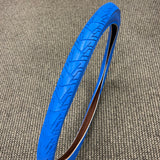 BICYCLE TIRE 26 X 2.125 BLUE FITS SCHWINN CRUISER BALLOON TYPE & OTHERS NEW