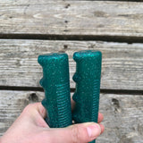 BICYCLE GRIPS VINTAGE STYLE FITS SCHWINN HUFFY SEARS & OTHERS GREEN GLITTERS NEW