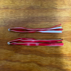 Vintage Bicycle Handlebar Streamers Red White NOS Bike Grips Kids Cruiser BMX