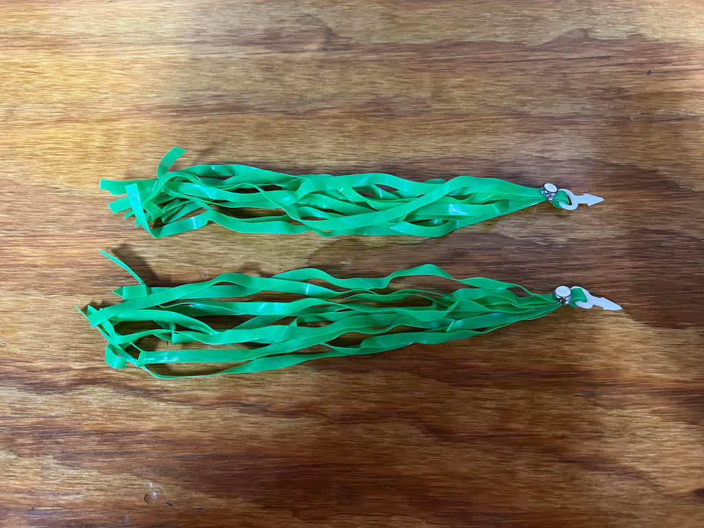 BICYCLE STREAMERS GREEN FITS MANY BIKES SCHWINN SEARS HUFFY AND