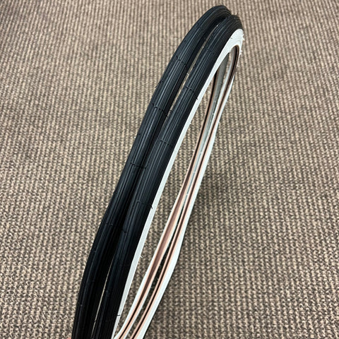 BICYCLE TIRES FIT SCHWINN TRAVELER 26 X 1-3/8 X 1-1/4 S-6 RARE WHITE WALL