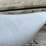 PERSONS CLEAR SILVER/ WHITE GLITTER BICYCLE BANANA SEAT FITS SCHWINN AND OTHERS