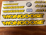 OLD MID SCHOOL MONGOOSE OUTER LIMITS COMPLETE STICKER DECAL SET BMX BIKE NOS