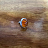 GLASS REFLECTOR FOR BICYCLE OR HARLEY DAVIDSON MOTOR CYCLES AMBER / ORANGE NOS