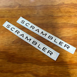 SCHWINN SCRAMBLER BICYCLE DECAL SET FITS BMX MUSCLE BIKES & OTHERS NOS