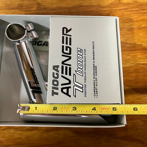 MOUNTAIN BIKE HANDLE BAR STEM TIOGA AVENGER T BONE VINTAGE JAPAN MOUNTAIN BIKE HANDLE BAR STEM TIOGA AVENGER T BONE VINTAGE JAPAN