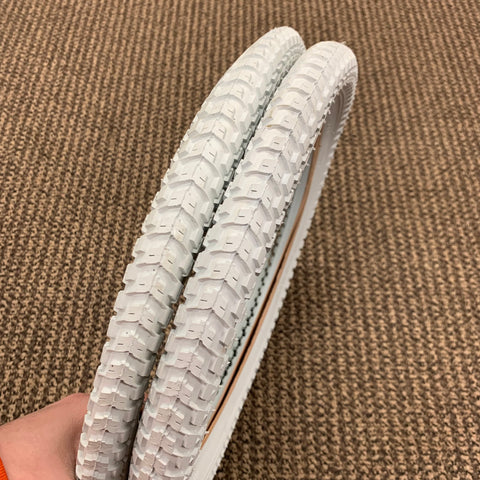 BICYCLE TIRES 16 X 2.125 WHITE WALL FOR SMALL KIDS CARTS WAGONS CHILDS BIKES