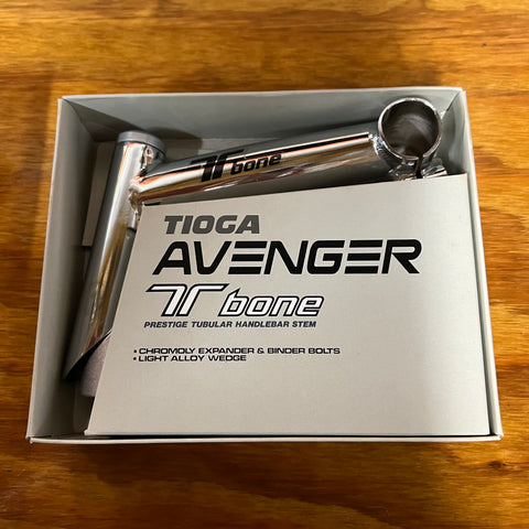 MOUNTAIN BIKE HANDLE BAR STEM TIOGA AVENGER T BONE VINTAGE JAPAN MOUNTAIN BIKE HANDLE BAR STEM TIOGA AVENGER T BONE VINTAGE JAPAN