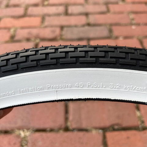 schwinn bicycle tire pressure BICYCLE TIRE FIT SCHWINN 24 X 1-3/4 S-7 WHEELS FLEET STARLET WHITE WAL – Bicycle Heaven