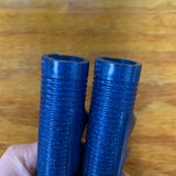 HUNT WILDE BICYCLE HANDLE BAR GRIPS BLUE GLITTER FITS MUSCLE BIKES SCHWINN HUFFY