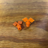 HUNT-WILDE SCHWINN STINGRAY ORANGE KRATE GRIPS / LEVER COVERS / FLAG VALVE CAPS